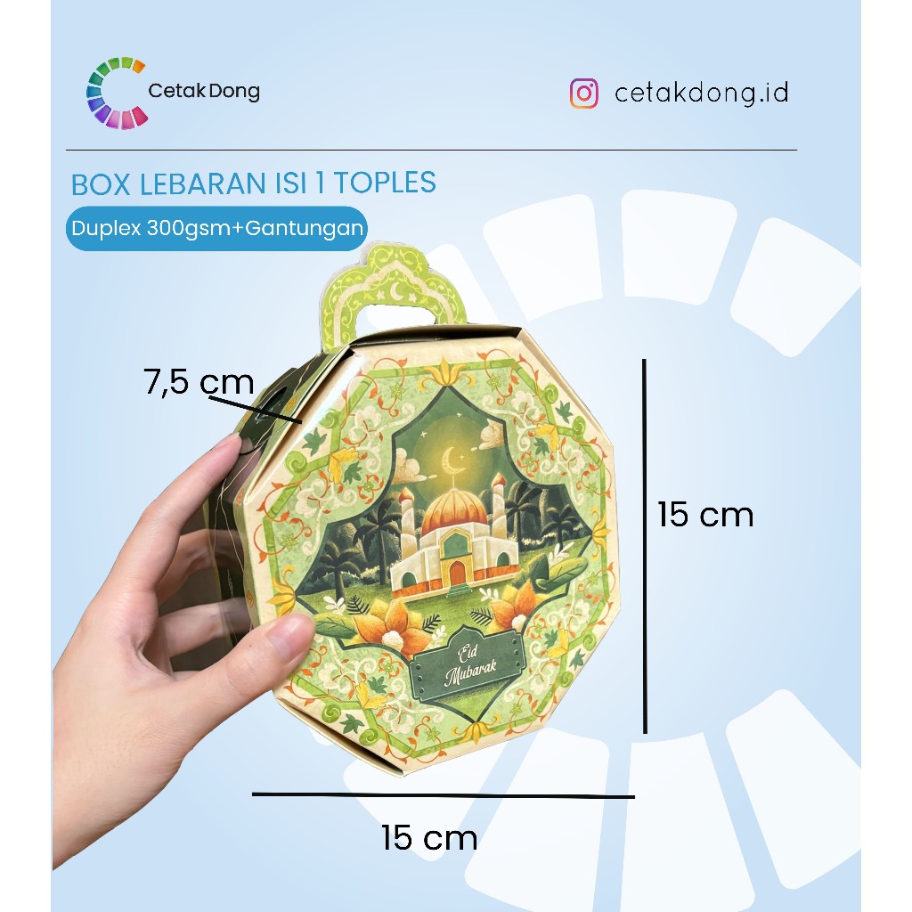

BOX PACKAGING LEBARAN IDUL FITRI TOPLES BULAT GIFT HAMPERS