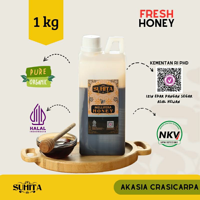 

Madu Suhita/Madu Hutan/ Madu Murni/ Nektar Accacia Crassicarpa 1kg