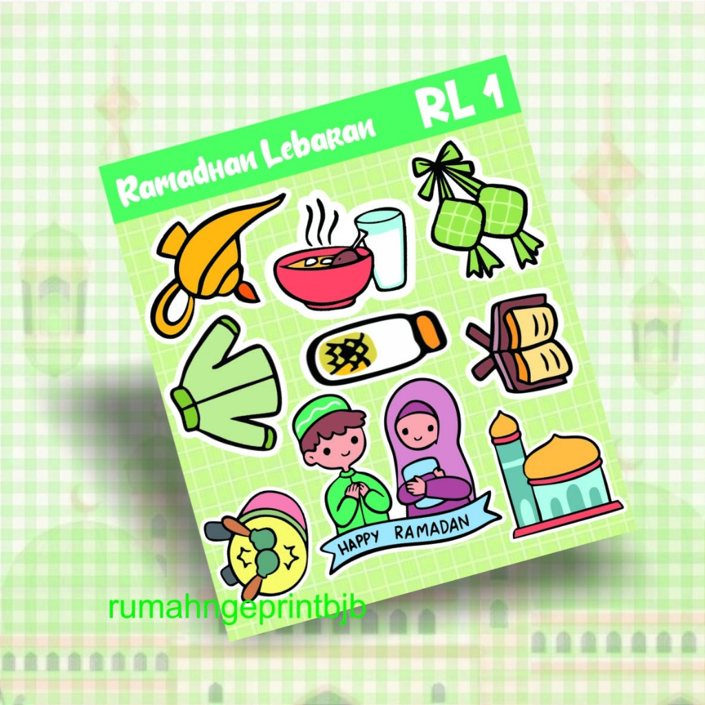 

LEBARAN IDUL FITRI STICKER STIKER WATERPROOF ANTI AIR LUCU AESTHETIC 6x7 cm