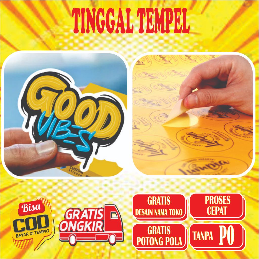 STIKER LOGO OLSHOP UKURAN 8 CENTIMETER  LABEL MAKANAN MINUMAN SUDAH CUTTING POTONG TINGGAL TEMPEL