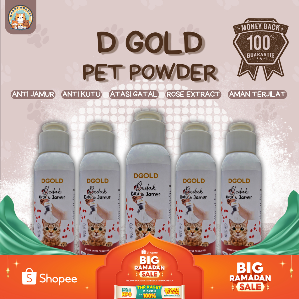 [GROSIR] OBAT KUTU KUCING AMPUH BEDAK ANTI KUTU JAMUR SCABIES  KUCING ANJING DGOLD EXTRACT MAWAR