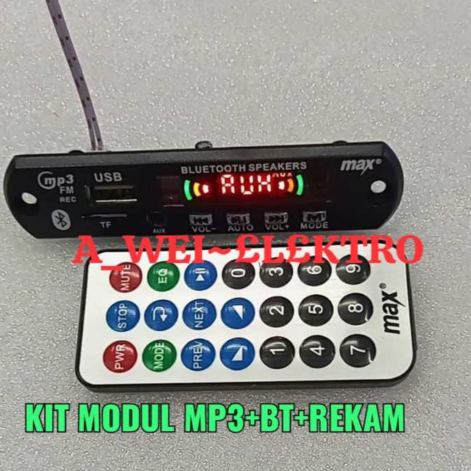 Modul MP3 Bluetooth Plus FM Radio / KIT Modul MP3 Pemutar Lagu USB Player BT 12V