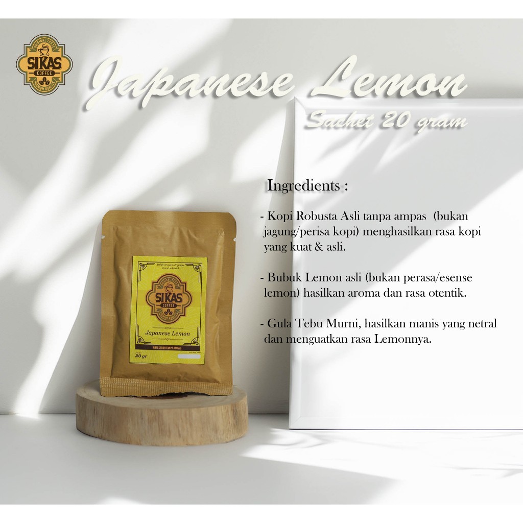 

Japanese Lemon Sikas Coffee Sachet 30gram Kopi Instan Tinggal Seduh