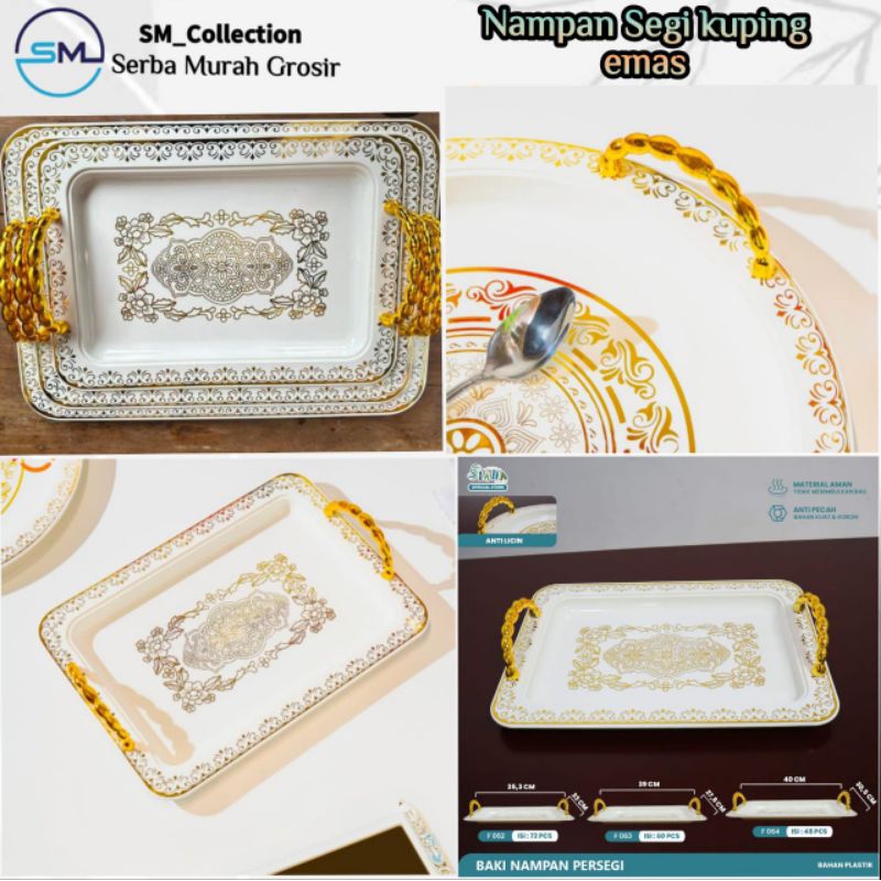 Nampan teh/Baki ukir/Nampan air/Nampan Cantik/Nampan Mewah/Nampan Persegi/Nampan kuping/Perlengakapa