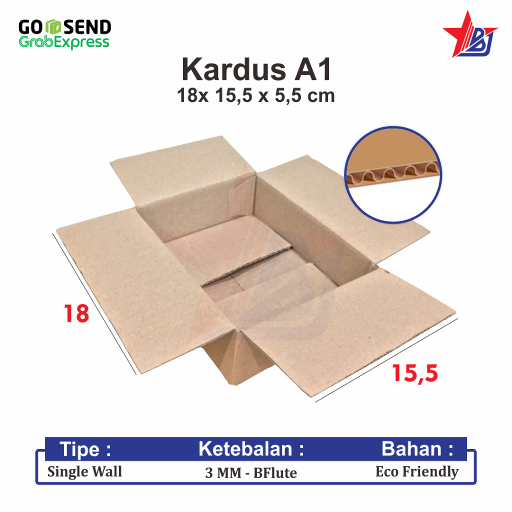 

[KHUSUS GOSEND] Kardus | Box | Karton | Kotak Packing - 18 x 15,5 x 5,5 cm
