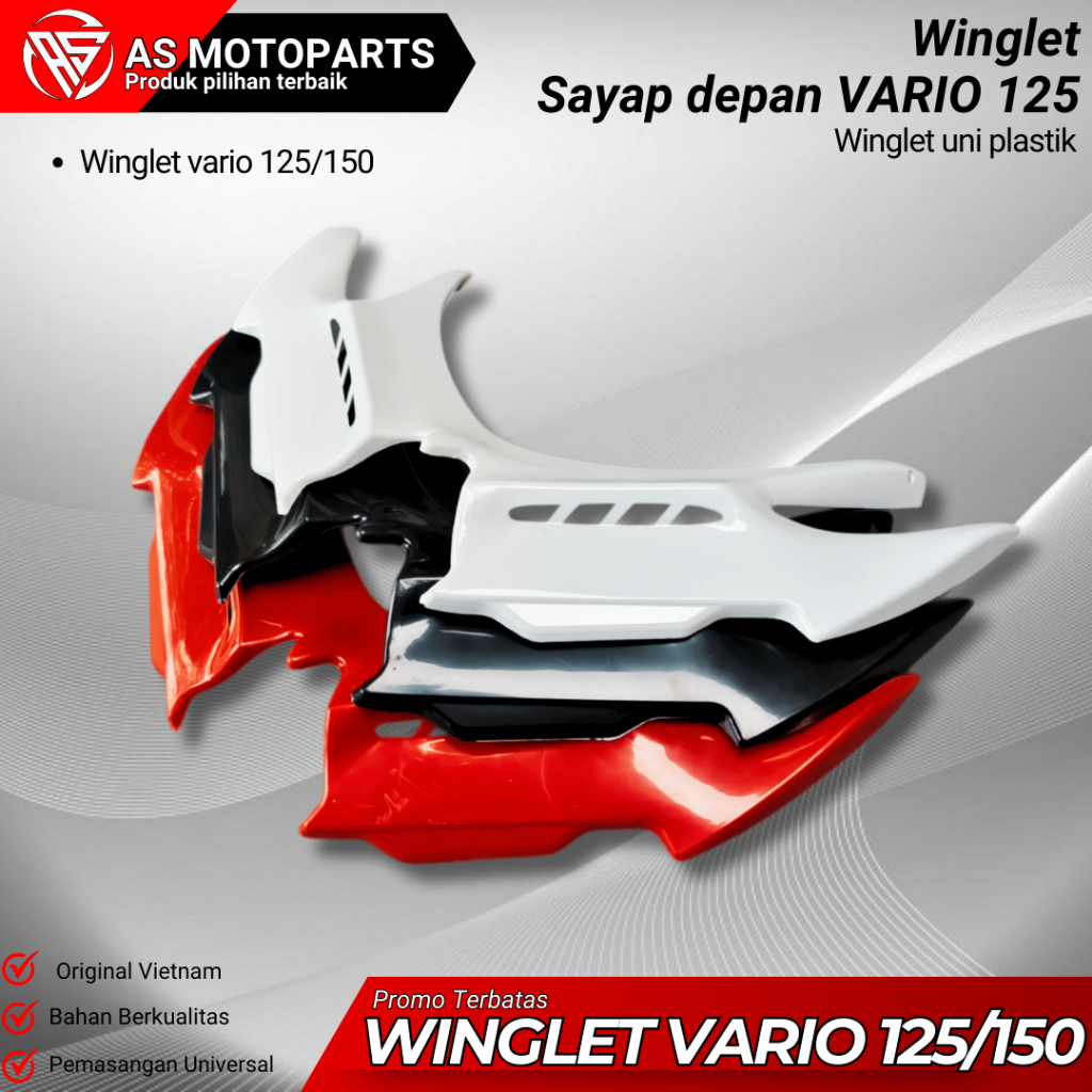 WINGLET VARIO WINGLE DEPAN VARIO ABS WINGLET VARIO 125/150 WINGLET VARIO PLASTIK WINGLET VARIO 125