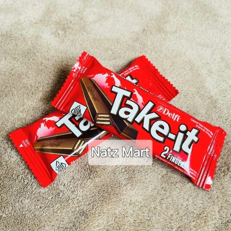 

DELFI TAKE-IT Chocolate Bar 2 Fingers - Cokelat Susu dengan Wafer 16 gr