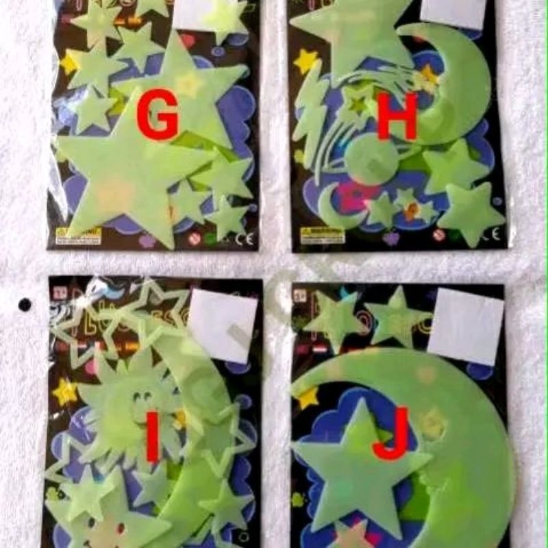 

J ( J6 ) STIKER KARAKTER / GLOW IN THE DARK STICKER / STIKER NYALA