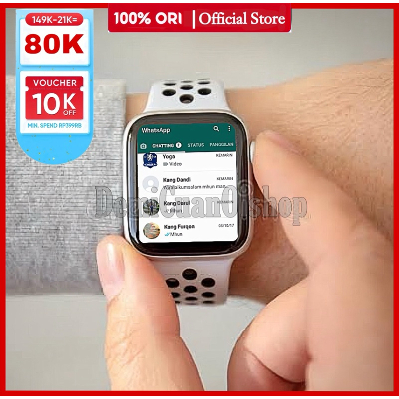 Jam Tangan Pintar Android Hp Layar Sentuh Smartwatch Pria Wanita Mewah Original
