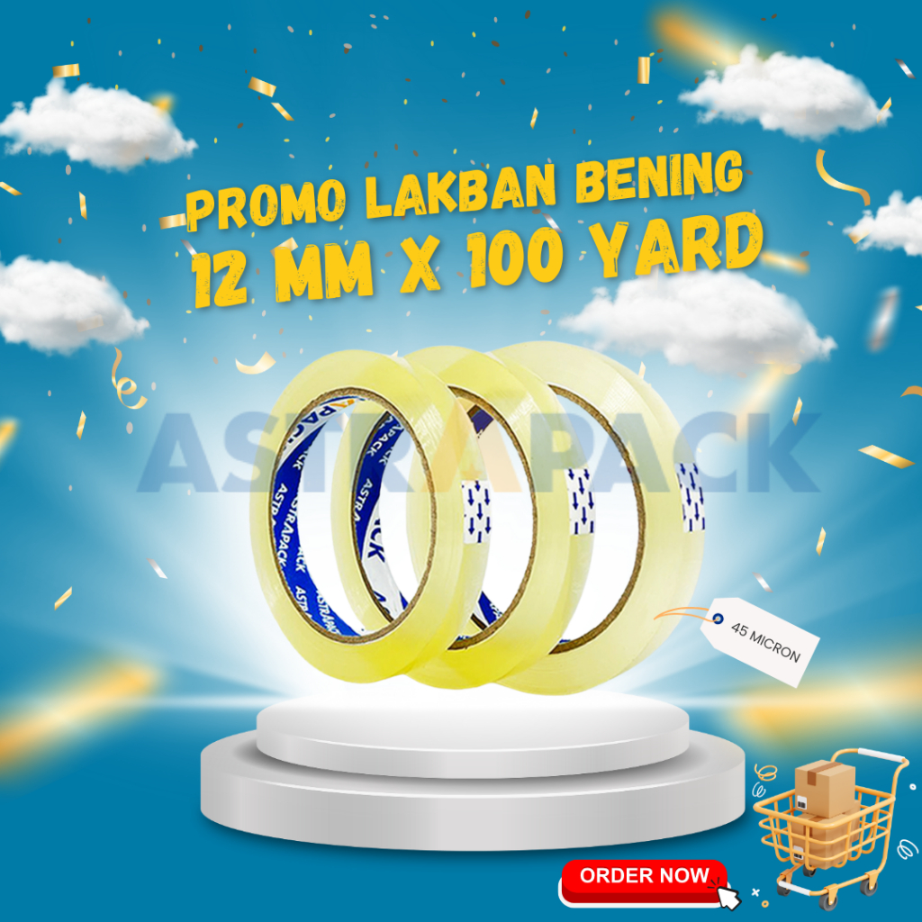 

AstraPack Lakban BOPP 12 mm x 100 yard | Isolasi OPP Bening Kualitas Terbaik