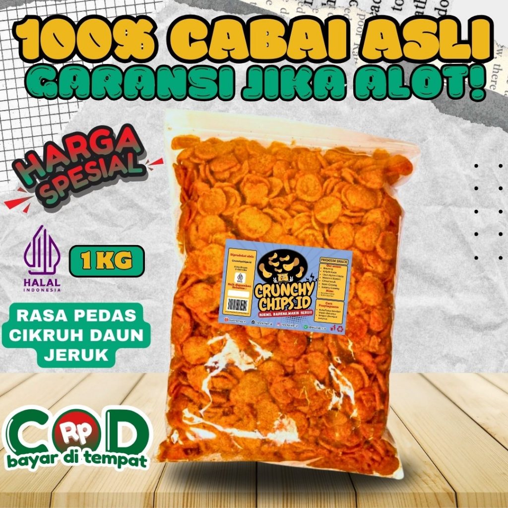 

Cemilan Sosreng Sosis Goreng Premium Crispy Viral Kualitas Super Rasa Pedas Daun Jeruk 1kg