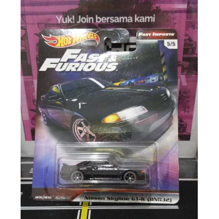 Hotwheels Premium Nissan Skyline GT R BNR32 Fast Imports