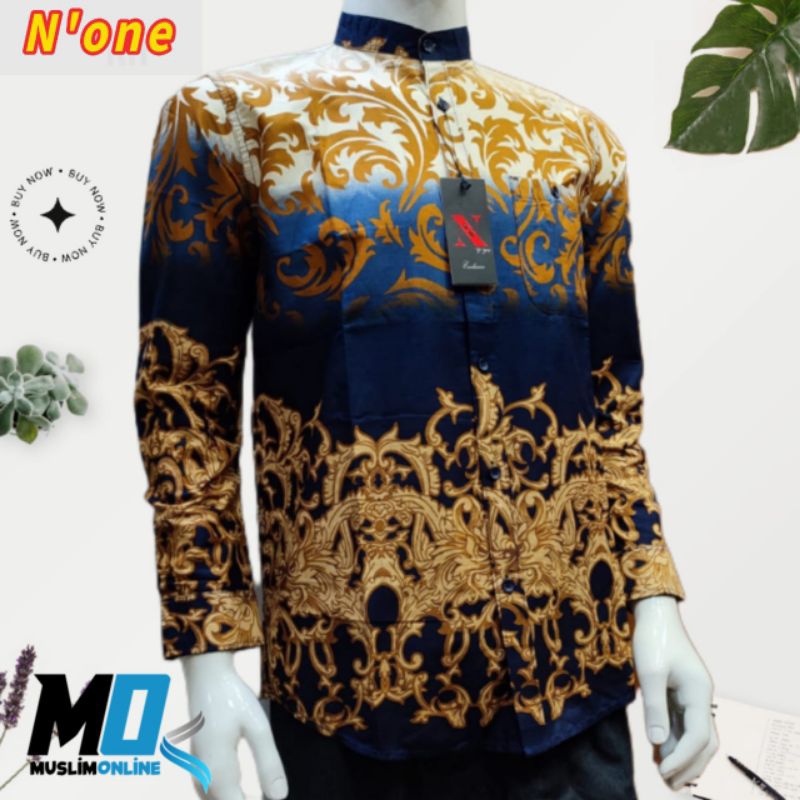 kemko KH n'one kemeja koko tangan panjang pria dewasa premium original