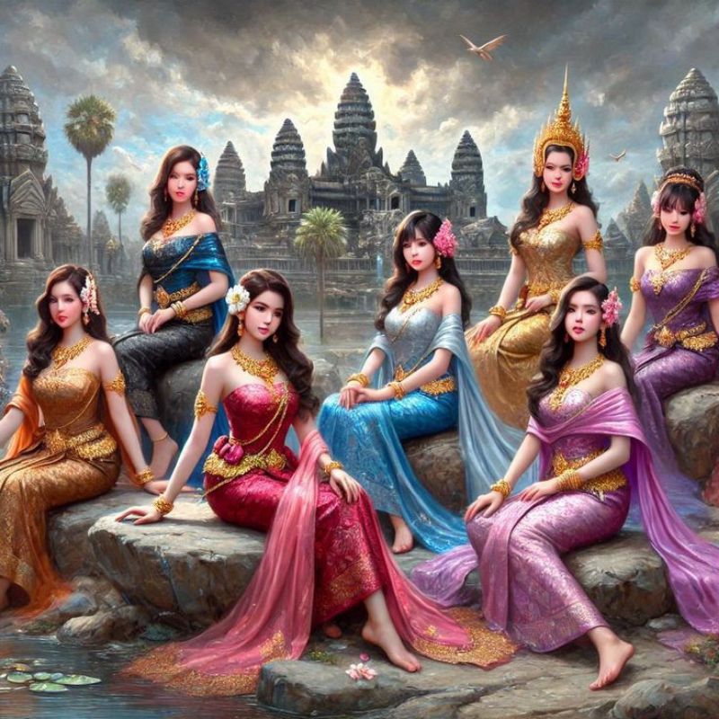 Poster cetak, gambar 7 bidadari , hiasan dinding,7 bidadari,bisa cod