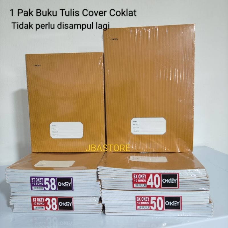 

H7Y 1 Pak Buku Tulis Cover Coklat Ukuran Kwarto Dan Boxy Isi 10 Buku