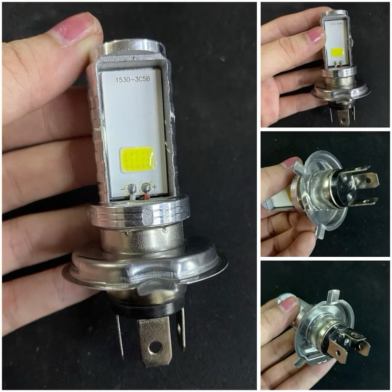 Lampu Motor Led H4 Ac Dc Kaki 3 untuk Klx Scoopy Cbr150 Vixion Verza