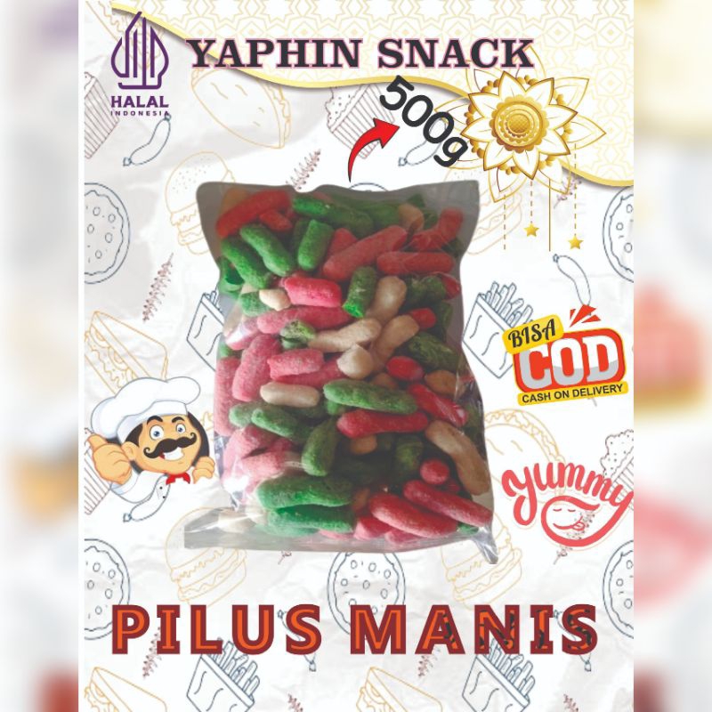 

ANEKA SNACK JAJANAN PILUS MANIS/KUE TAI KUCING WARNA WARNI 500g