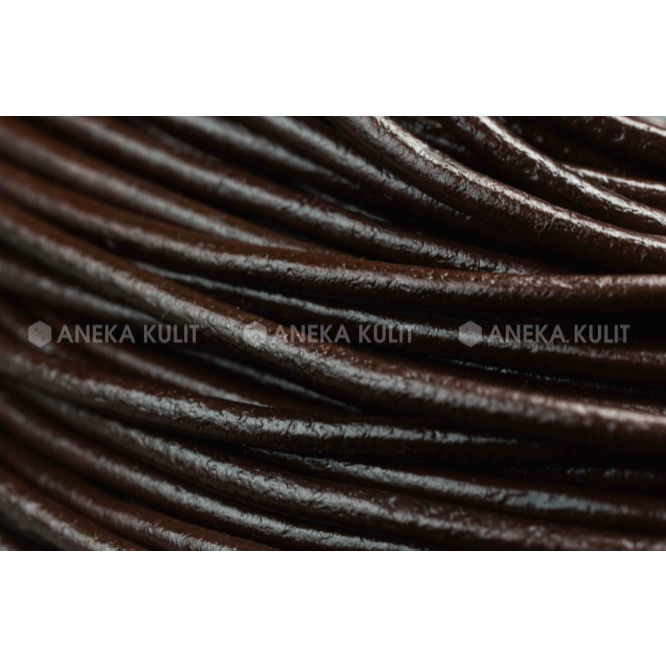 Tali Kulit Bulat Hitam 2mm