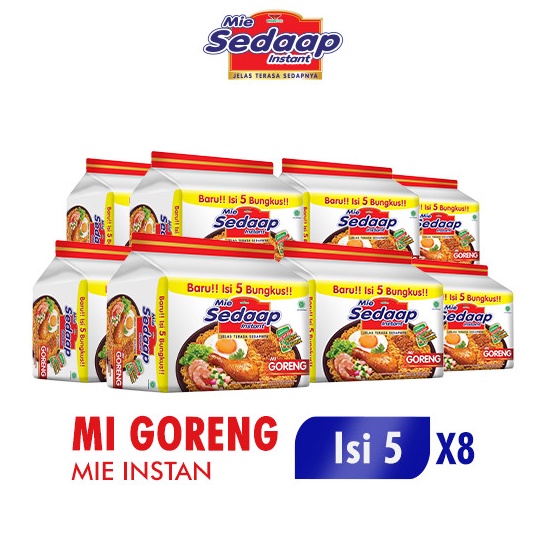 

Trendy Sedaap Mie Instan Goreng Isi 5 Bag 9 gr x8