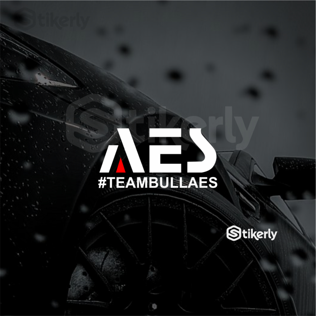 Stiker AES Team BullAES Cutting Sticker Menyala