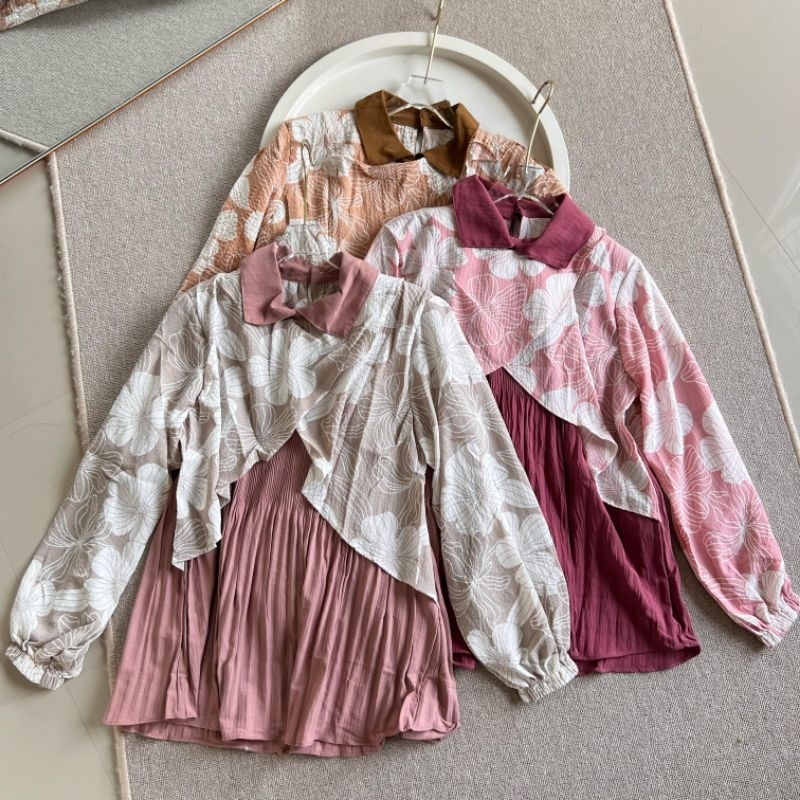 KEIFA PLISKET BLOUSE | Blouse Plisket | Blouse Motif | Blouse Wanita