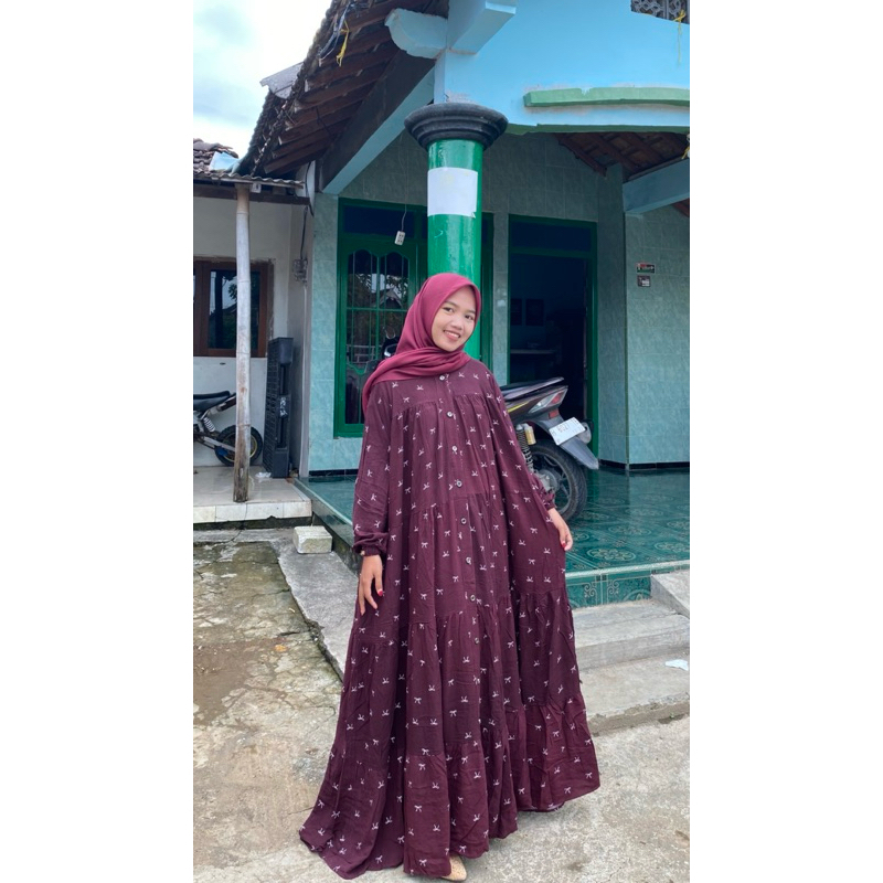 Gamis Syafia Motif Pita