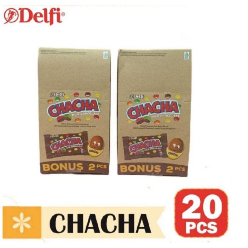 

[ HALAL ] DELFI CHA CHA BOX CHA CHA MILK CHOCOLATE CHA CHA PEANUT MILK CHOCOLATE ISI 2RENCENG BONUS 2PCS