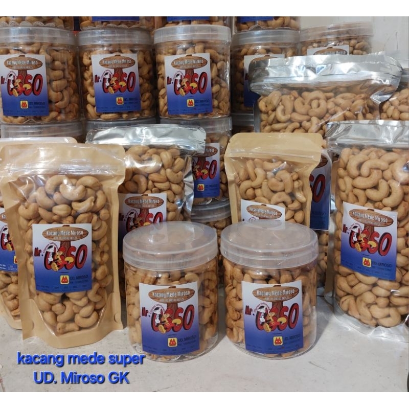 

kacang mede goreng super toples 500ml UD Miroso GK