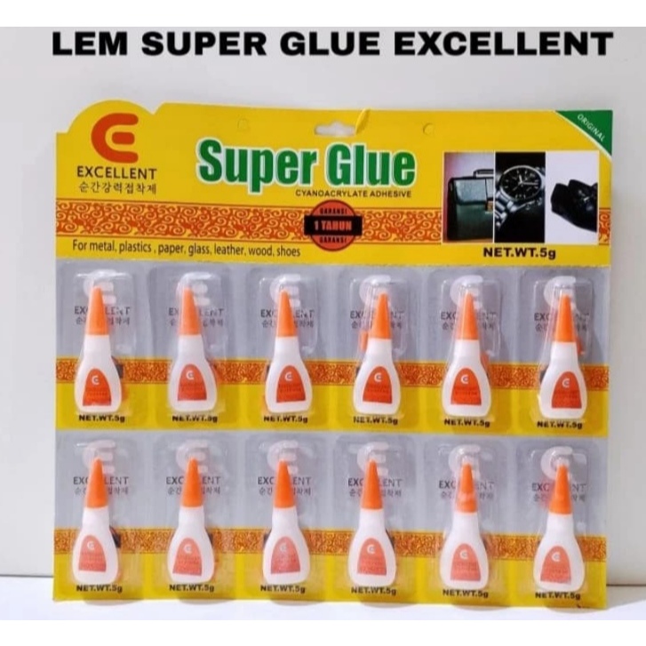 

(SATUAN) Lem Super Glue Excellent Botol Lem Power Handsome Lem Serbaguna