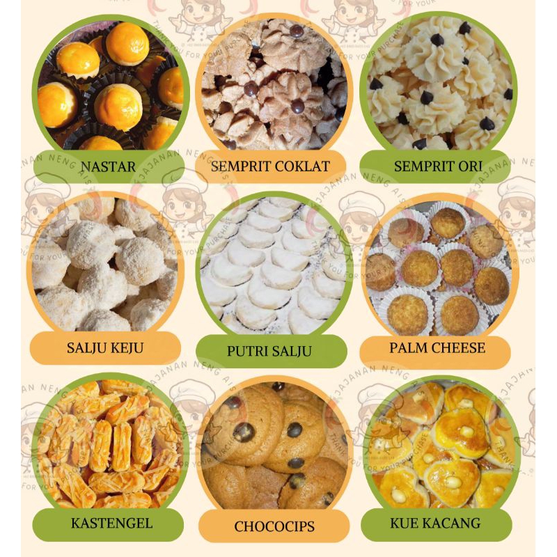 

Aneka Kue Lebaran | Kue kering | Homemade | Enak | Murah | by Neng Ais