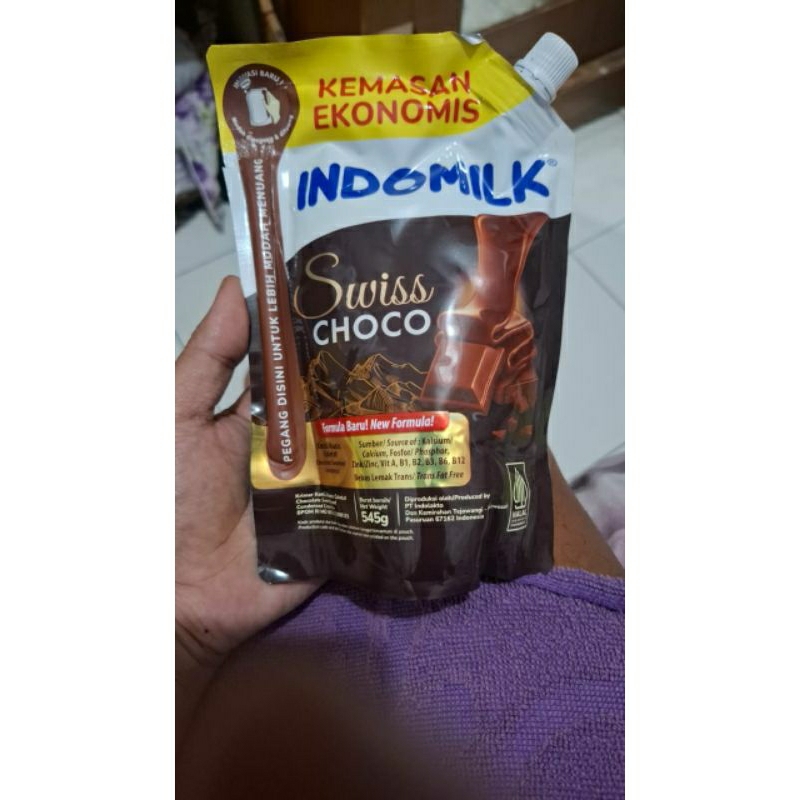 

indomilk kemasan pouch rasa coklat