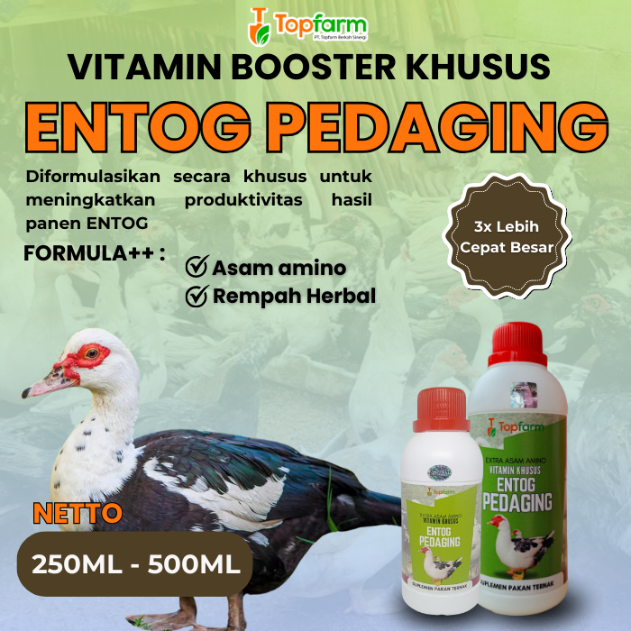 Vitamin Booster Penggemuk Entog 250ML-500ML/ Vitamin Entog Pedaging/ Vitamin Penggemuk Entog/ Memper