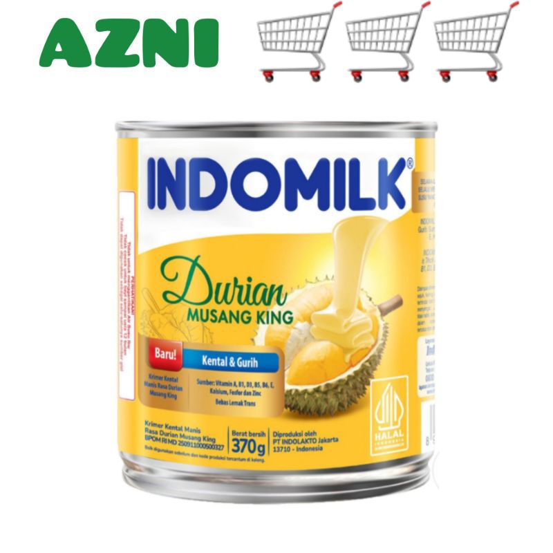 

Indomilk Susu Kental Manis 370 gr - Durian Musang King/ Putih/ Coklat