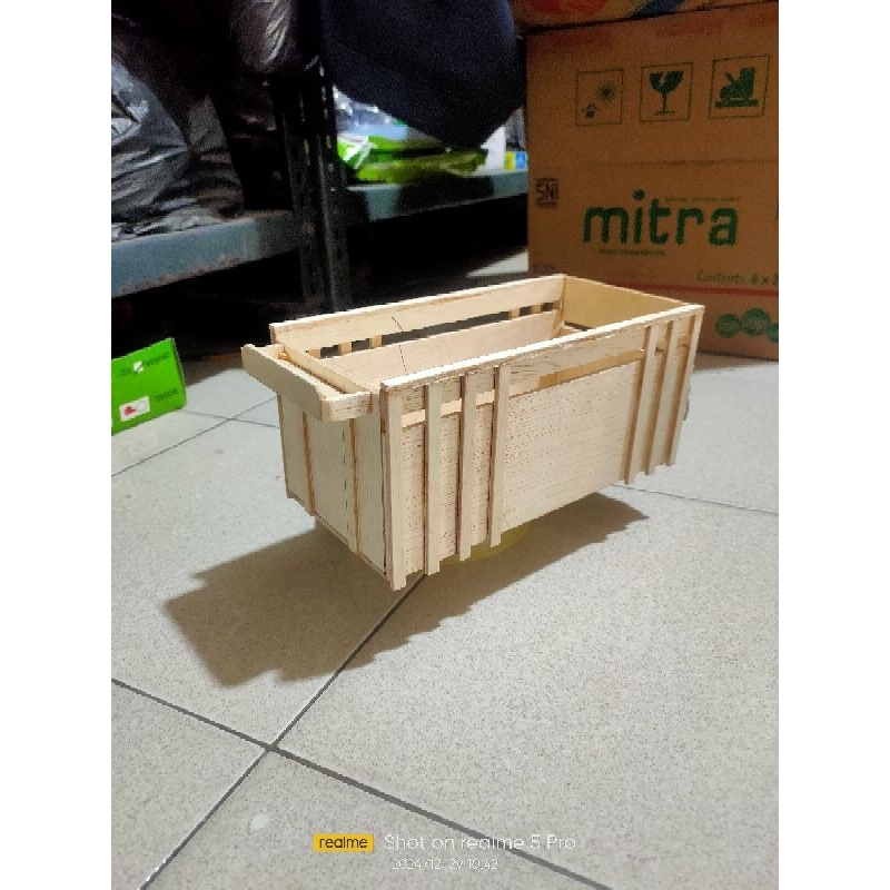 Bak miniatur truk triplek mentahan l Pintu TIDAK buka