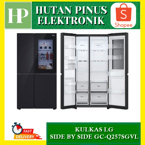 KULKAS LG GC-Q257SGVL SIDE BY SIDE INSTAVIEW THINQ AI INVERTER Q257SGV