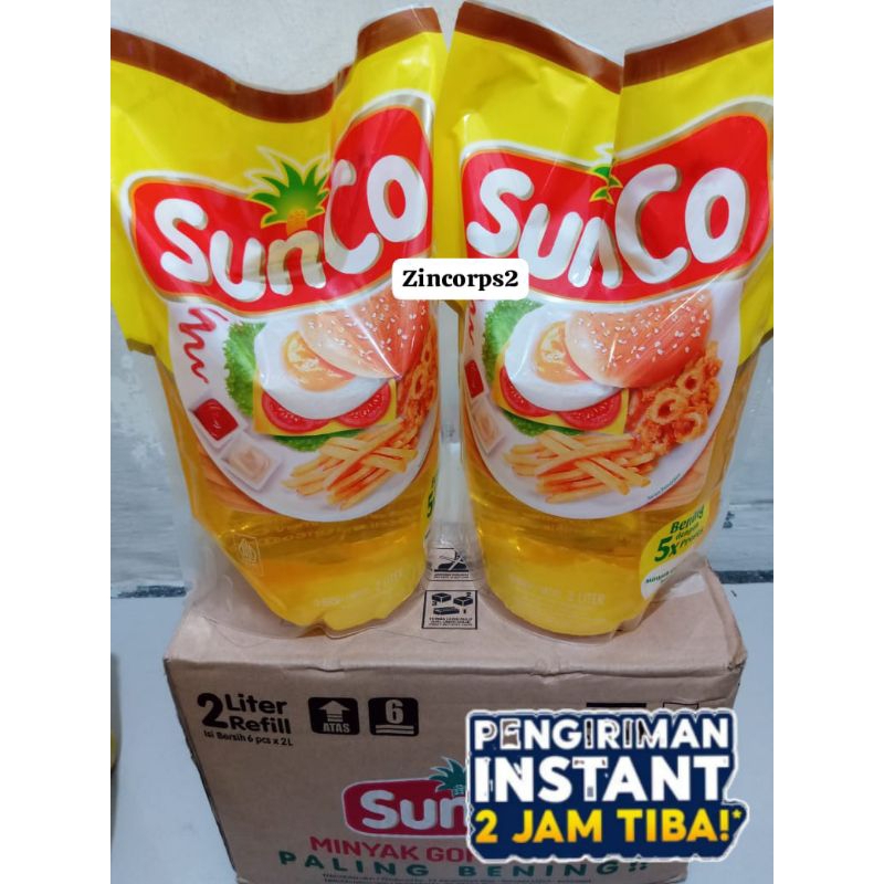 

INSTANT! MINYAK SUNCO 2 LITER 1 KARTON ISI 6 PCS (BISA KOLIAN)