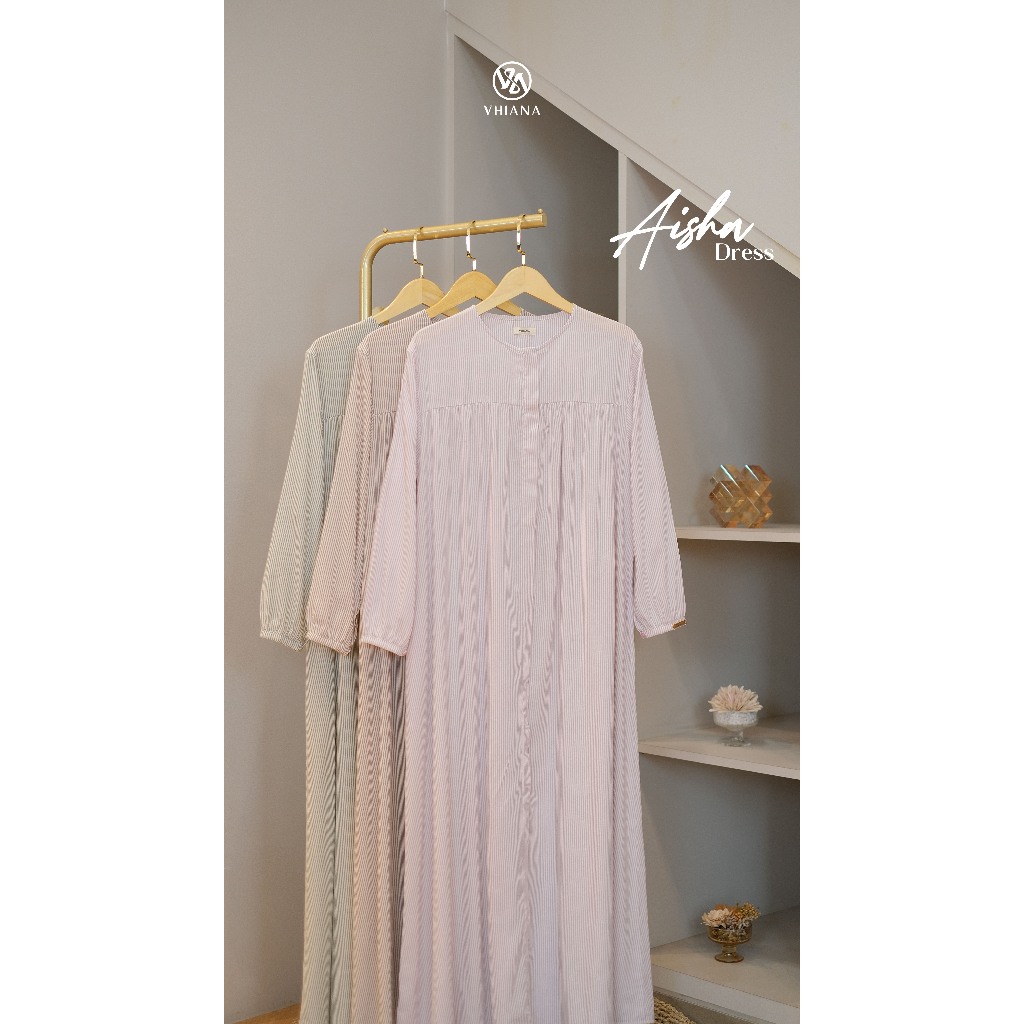VHIANA Gamis Katun Premium // ALAYSA DRESS By Vhiana