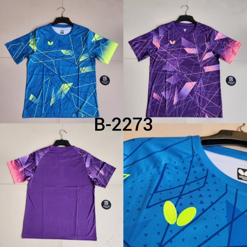 B2273 HIJAU KAOS TENIS MEJA BUTTERFLY BAJU PINGPONG