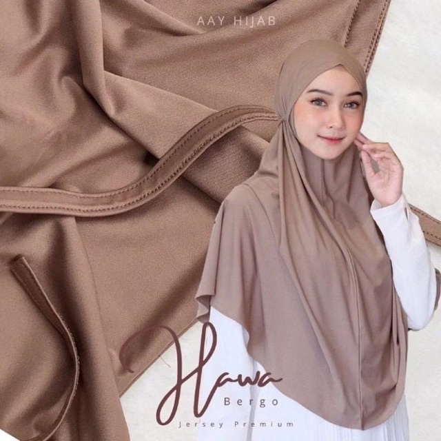 BERGO MARYAM TALI BAHAN JERSEY / bergo pet jersey / jilbab instan terlaris