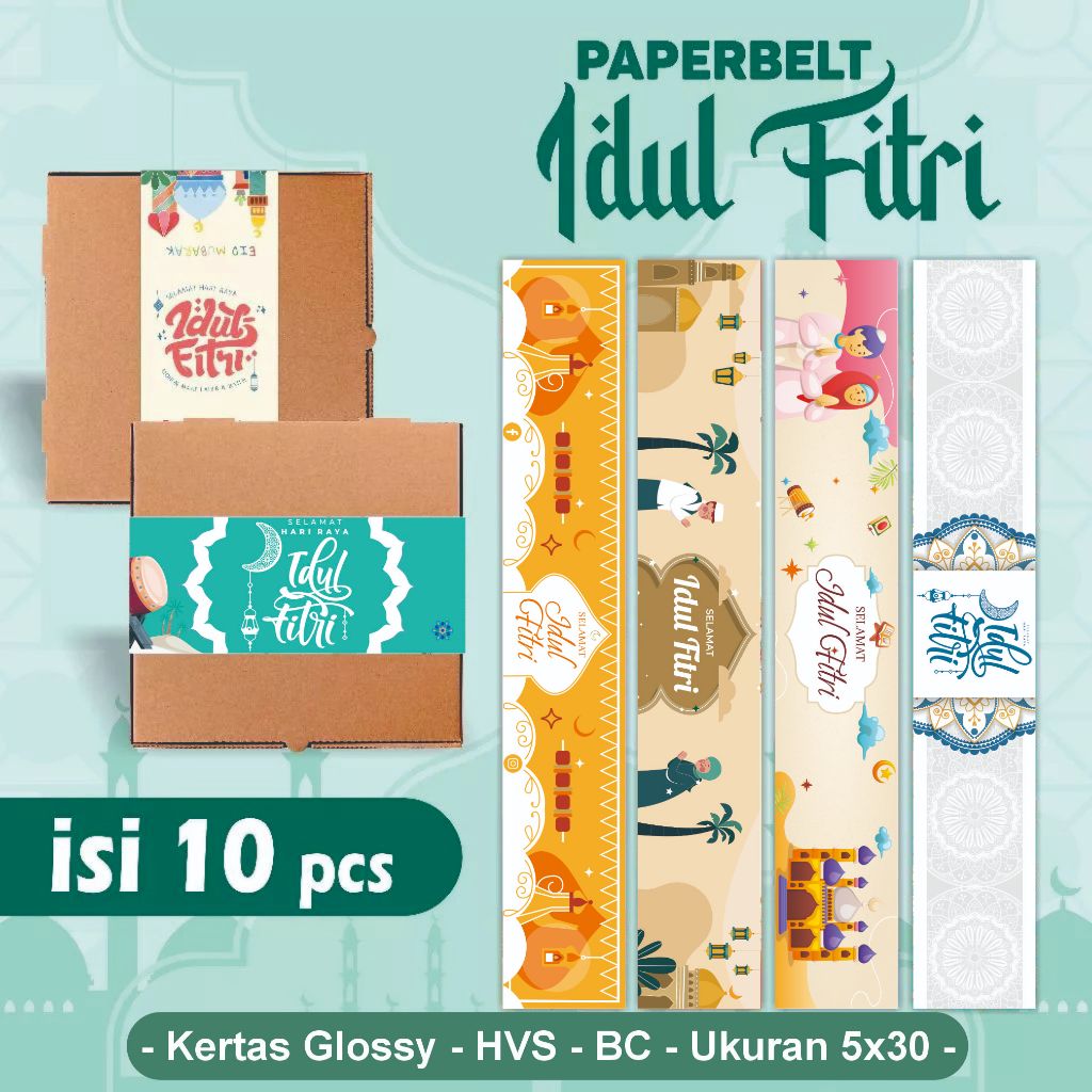 Paper Belt Hampers Idul Fitri - Label Snack - Paperbelt Idul Fitri