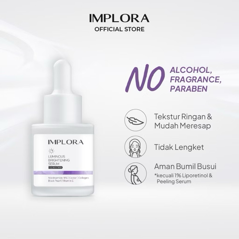 IMPLORA Face Serum 20 ml - Brightening 24K Gold Serum Peeling Retinol Whitening Serum