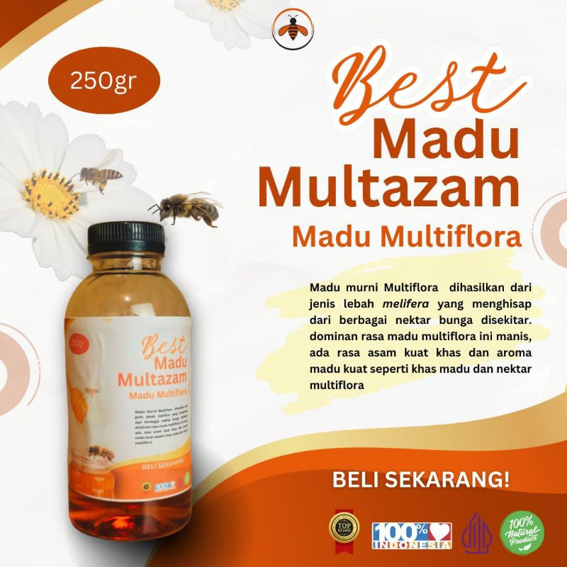 

Madu Multiflora 250gr madu asli murni 100% dari alam