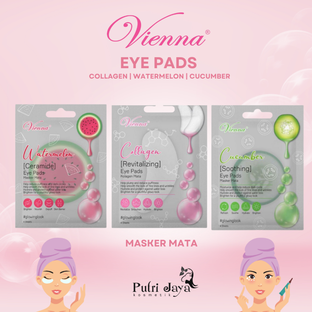 VIENNA Eye Pads isi 4 | Collagen | Watermelon | Cucumber