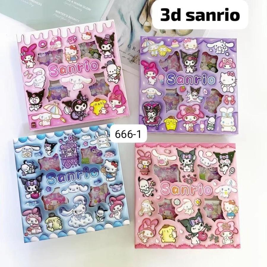 

1 Box Sticker Sanrio isi 100 Lembar Stiker Momo Waterproof Motif Kartun Korea Anti Air Dekorasi Handbook Scrapbook DIY