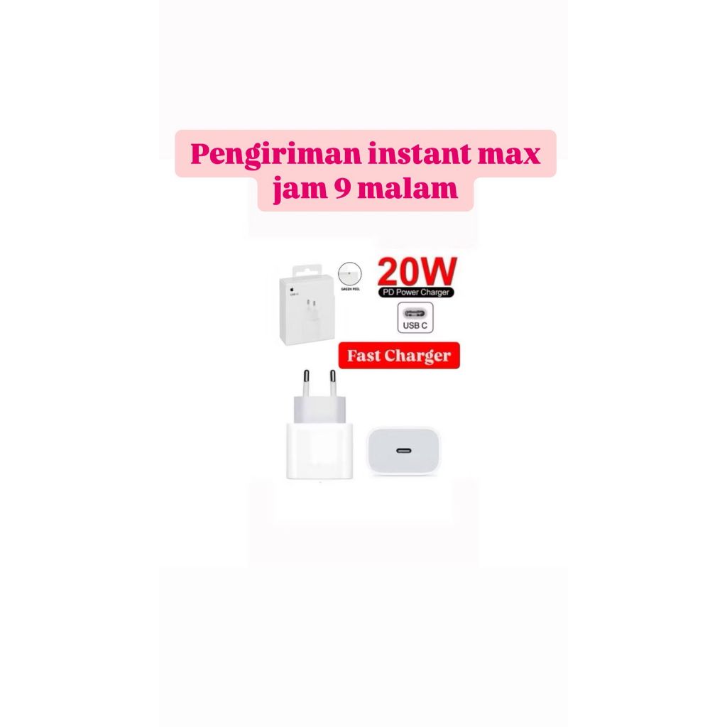 Kepala Charger / batok iphone type C 20w Fast charger original