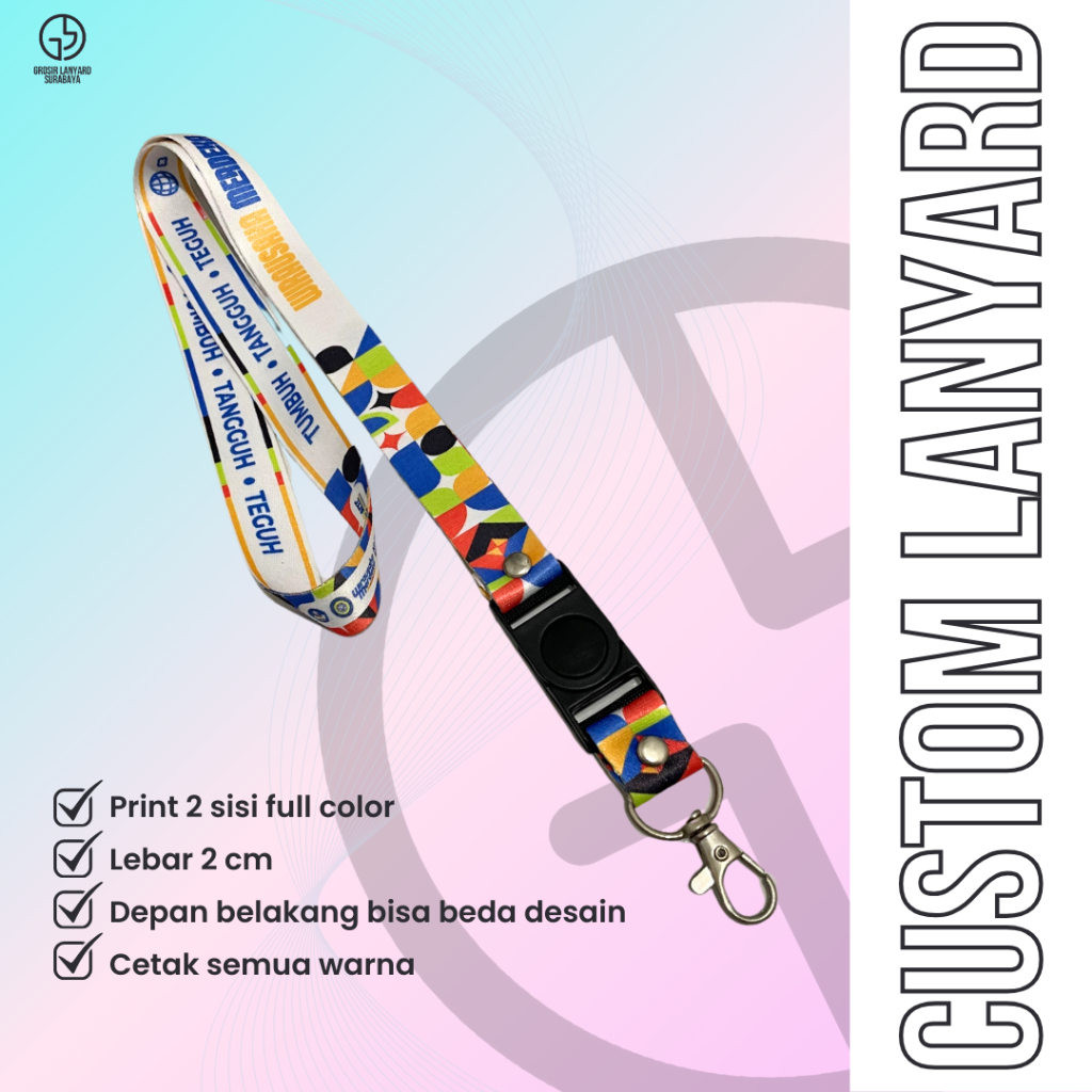

(SATUAN) LANYARD TALI IDCARD CUSTOM SUBLIME SURABAYA SIDOARJO