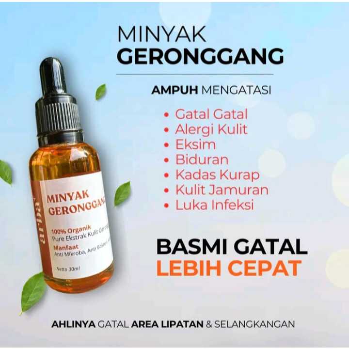 Minyak Geronggang - Obat Gatal Kulit Alergi Dingin Biduran Gatal Alergi Herbal Bentol Kulit, Obat Bi