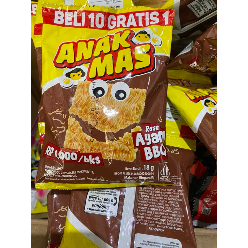 

Anak Mas rasa ayam BBQ dan ayam geprek/ snack jadul/ jajanan jaman dulu/ chiki/ makanan