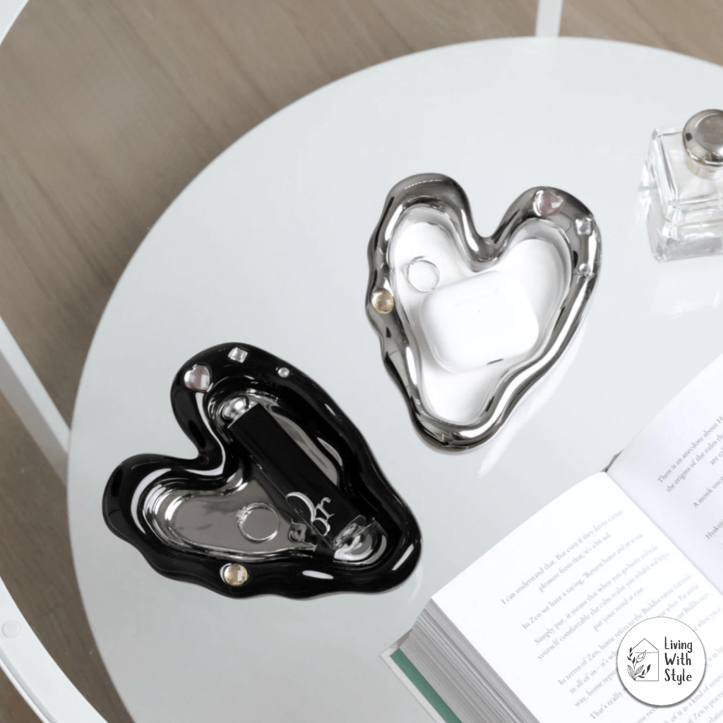 Living With Style - Briar Abstract Aesthetic Love Shaped Jewelry Tray / Nampan Piring Kecil Tempat A