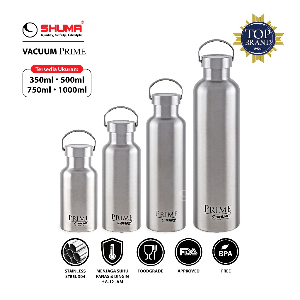 SHUMA Termos Air Panas Vacuum Prime (TANPA TAS) 350ML/500ML/750ML/1000ML